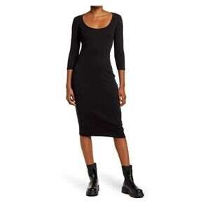 James Perse Long Sleeve Rib Dress Size 2